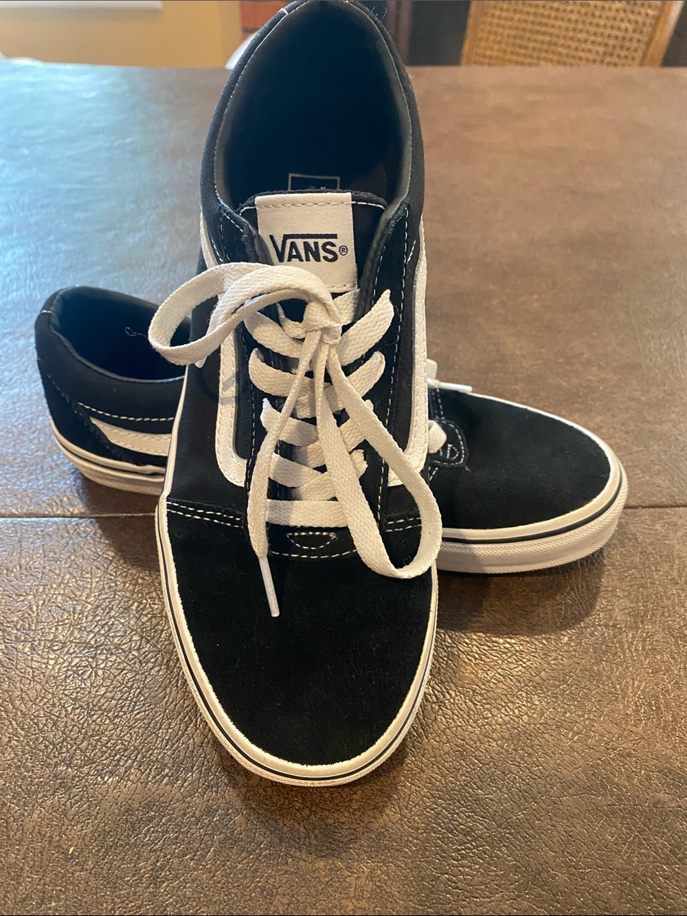 Vans Black and White Low-Top Sneakers
